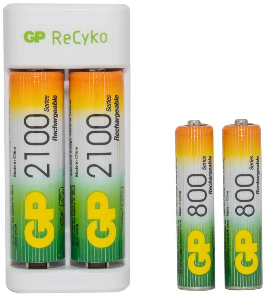 

Аккумулятор + зарядное устройство GP PowerBank Е211 AA/AAA NiMH 2100mAh (4шт) коробка