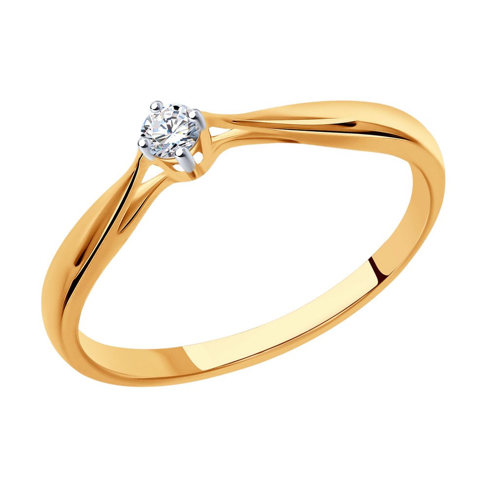 

Кольцо из золота р. 17 SOKOLOV Diamonds 1011497, бриллиант, 1011497