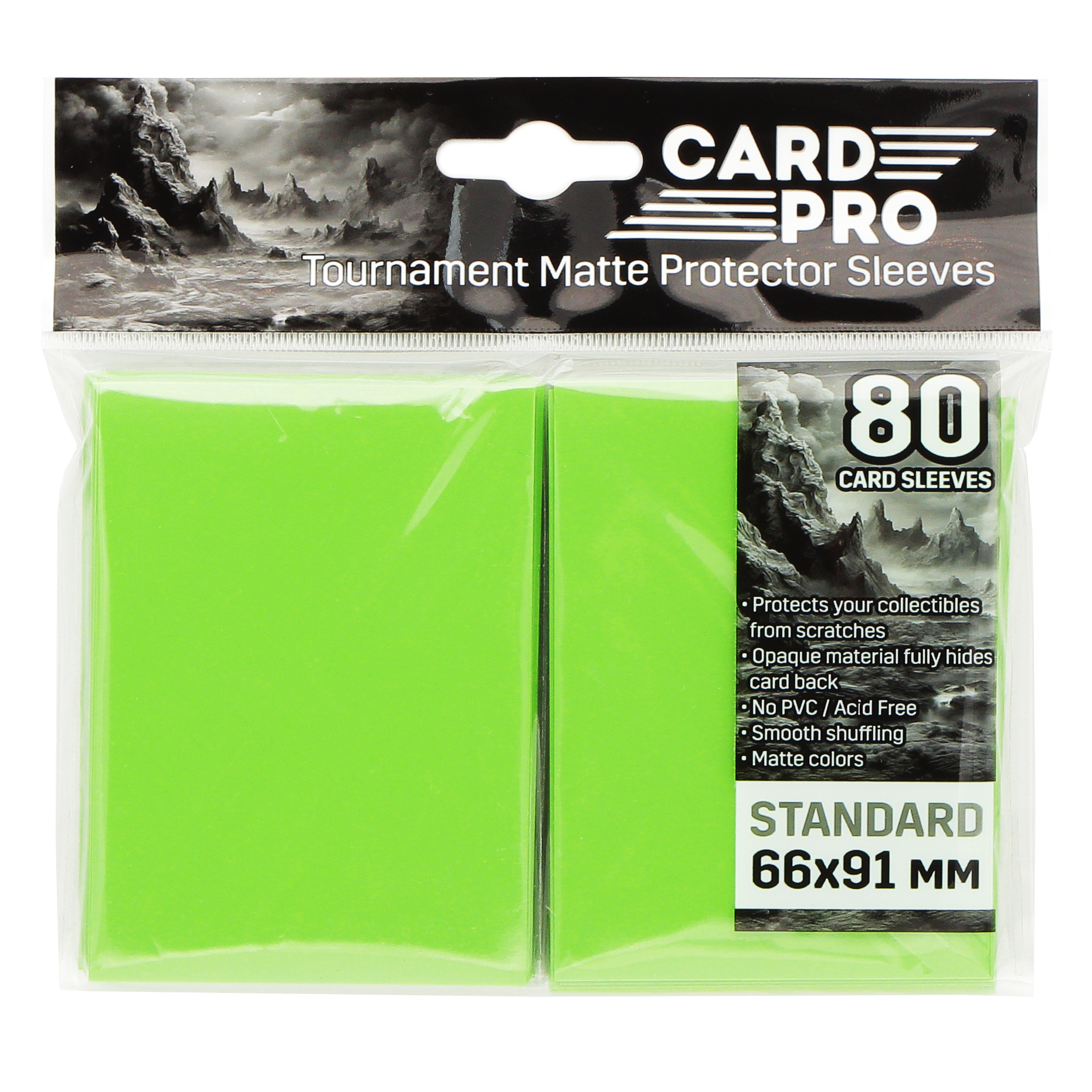 

Протекторы Card-Pro для ККИ - Зелёные 80 шт. 66x91 мм, Зеленый, Зелёные