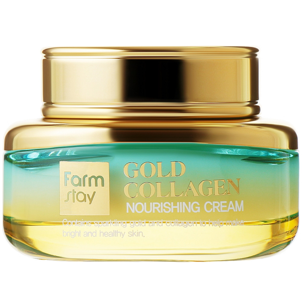Крем для лица FarmStay Gold Collagen Nourishing Cream с золотом и коллагеном, 55 мл stay gold соляная лампа ваза с камнями с диммером 1