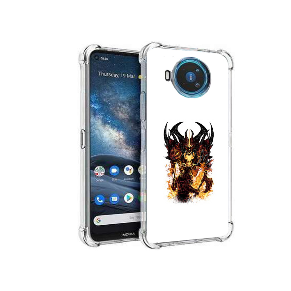 

Чехол MyPads Tocco для Nokia X100 демон shadow fiend (PT227057.109.318), Прозрачный, Tocco