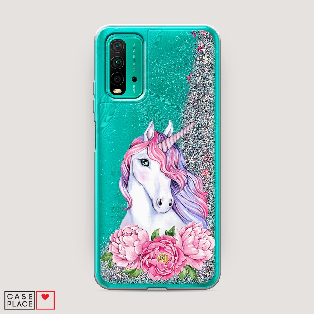 

Чехол Awog на Xiaomi Redmi 9T "Единорог с пионами", Разноцветный, 39891-1