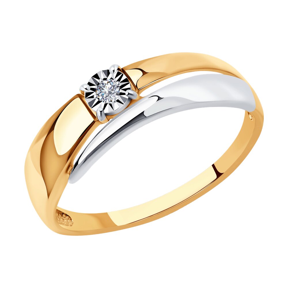 

Кольцо из золота р. 18 SOKOLOV Diamonds 1011542, бриллиант, 1011542