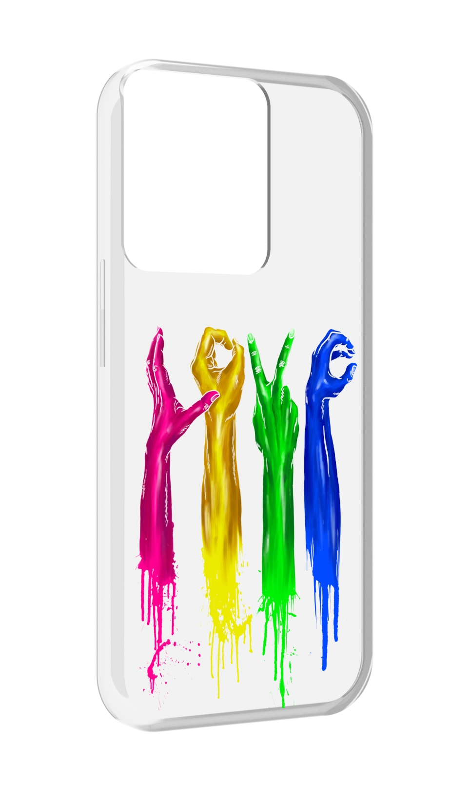 

Чехол MyPads яркие руки love для OPPO Reno 8, Прозрачный, Tocco