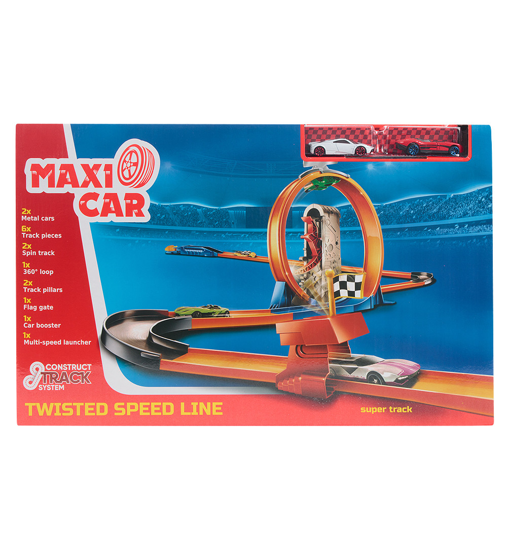 фото Игровой набор maxi car super track twisted speed line, 1 петля 360 градусов zhorya