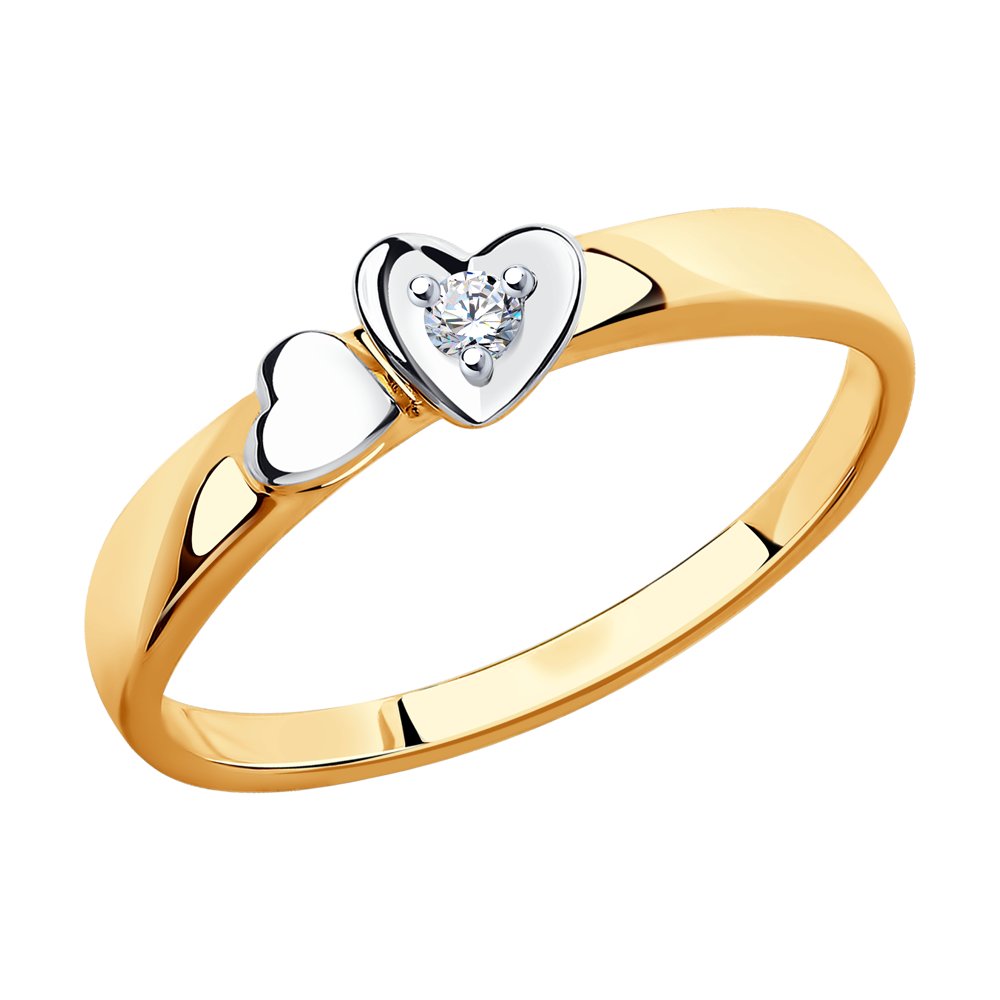 

Кольцо из золота р. 15,5 SOKOLOV Diamonds 1011553, бриллиант, 1011553