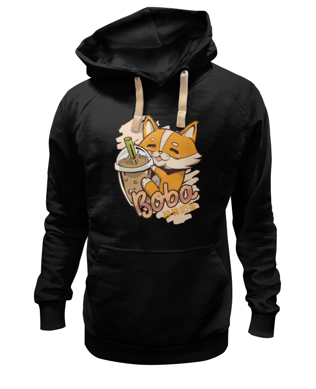 

Худи унисекс Printio Corgi boba черное 2XL, Черный, Corgi boba