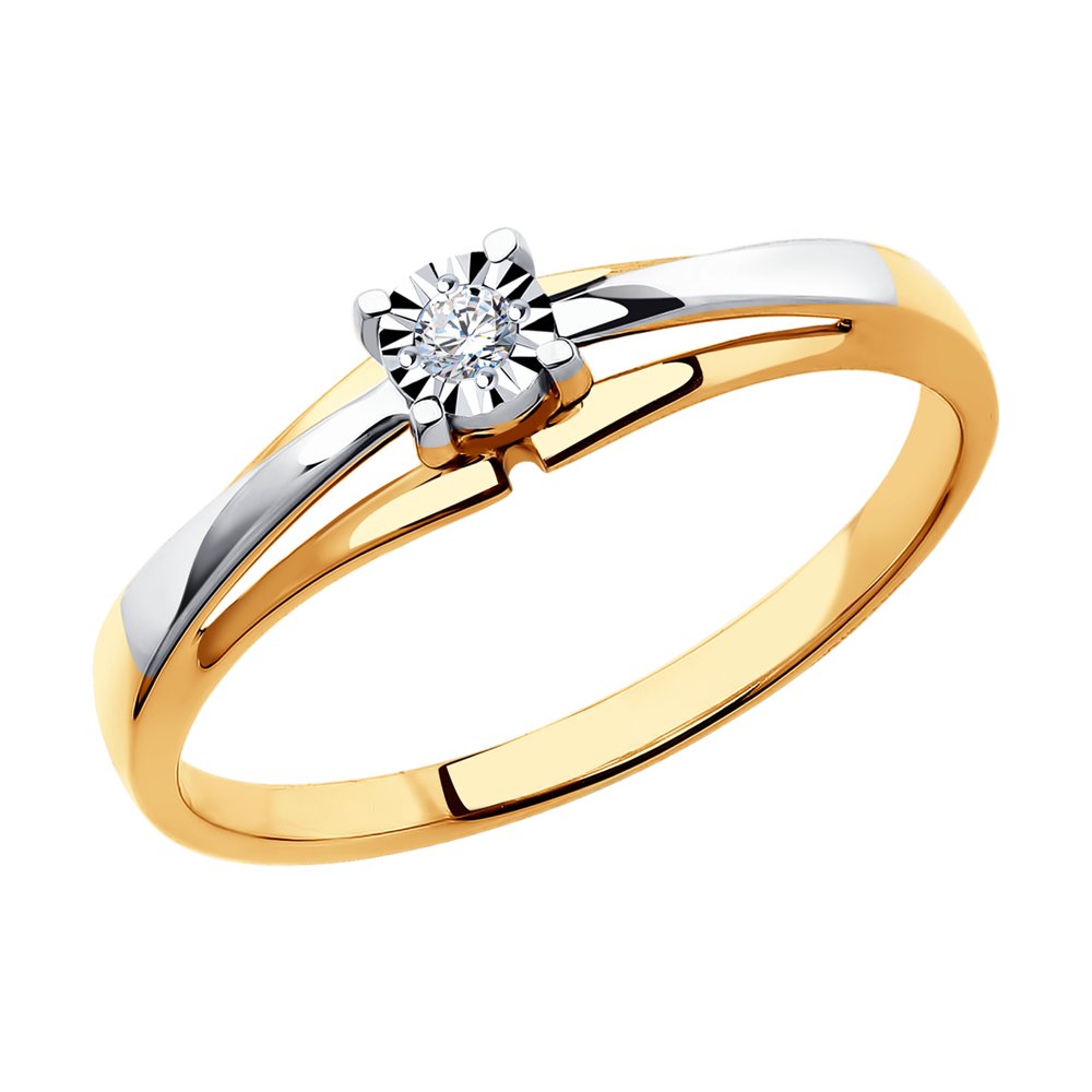 

Кольцо из золота р. 17 SOKOLOV Diamonds 1011559, бриллиант, 1011559