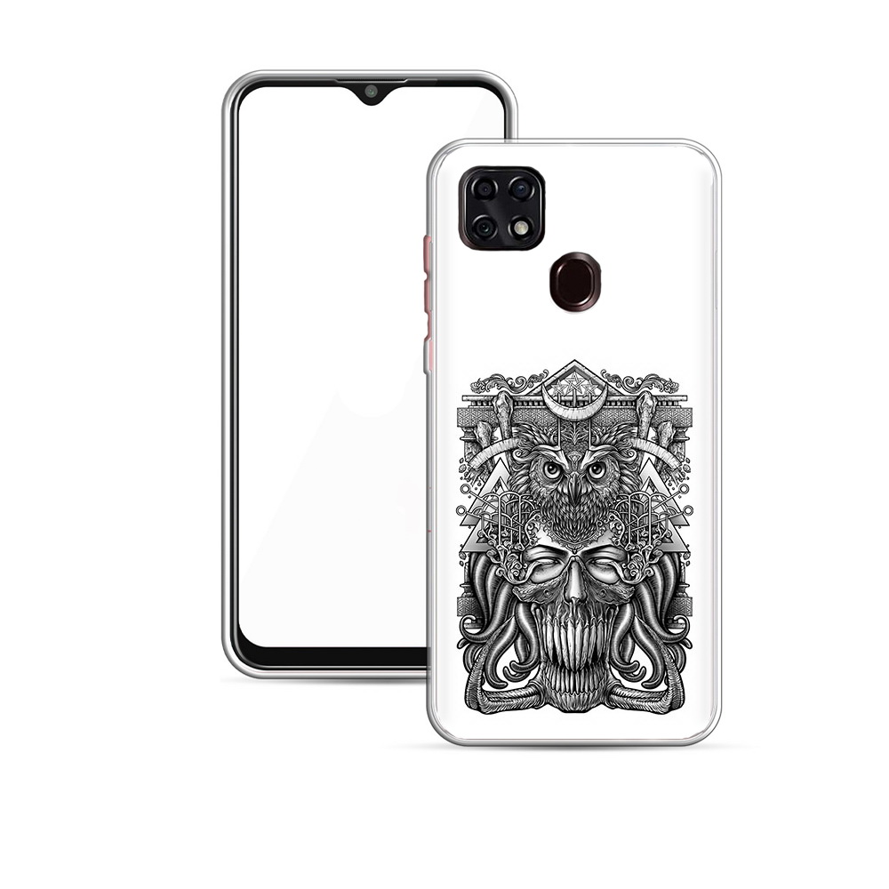

Чехол MyPads Tocco для ZTE Blade 20 Smart зубастая сова (PT226940.456.369), Прозрачный, Tocco