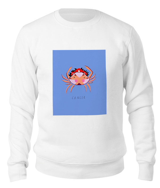

Свитшот Printio Знаки зодиака. рак. белый 2XL, Знаки зодиака. рак.