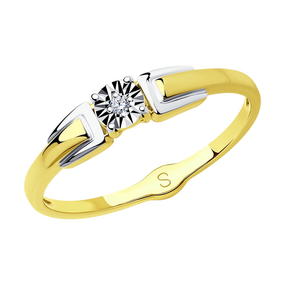 

Кольцо из комбинированного золота с бриллиантом р. 16 SOKOLOV Diamonds 1011724, 1011724