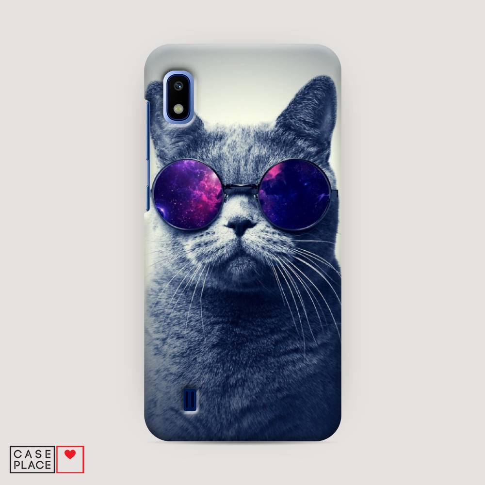 фото Пластиковый чехол "космический кот" на samsung galaxy a10 awog