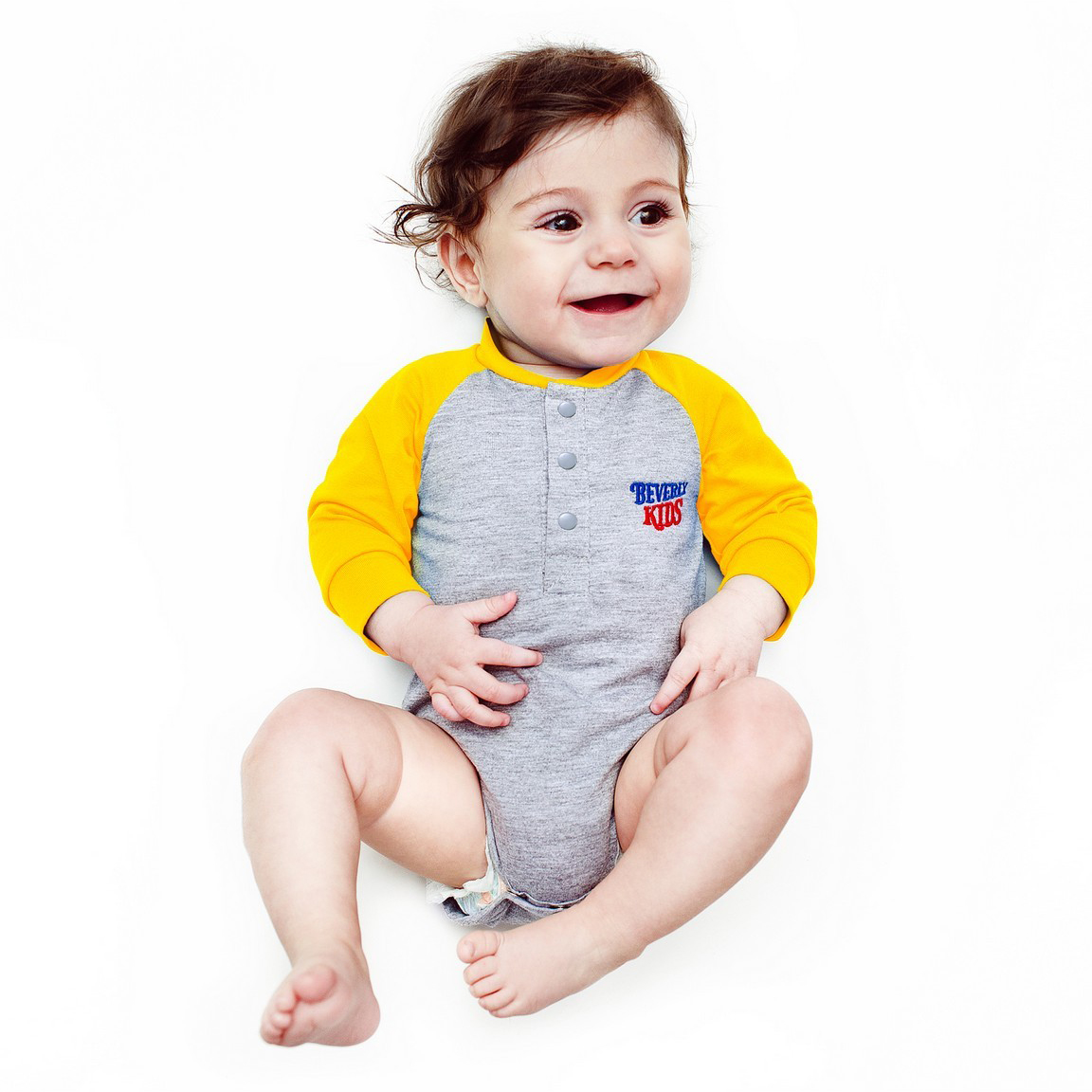 

Боди для детей Beverly kids orgB02 желтый 68, orgB02