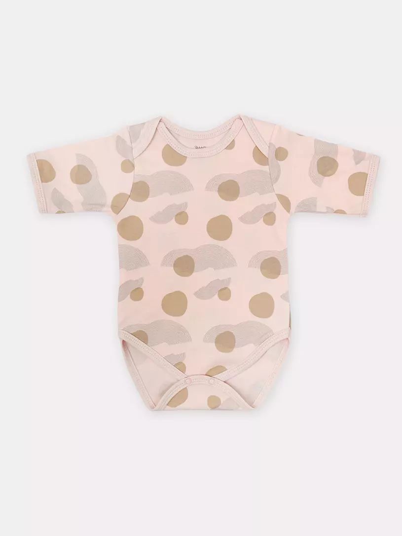 Боди с коротким рукавом Rant HUGS AND KISSES Pattern Pink р.68 боди с коротким рукавом rant hugs and kisses pattern beige р 62