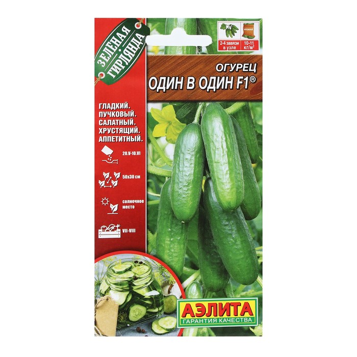 

Семена огурец Один в один Аэлита 3266162-4p 2 уп.