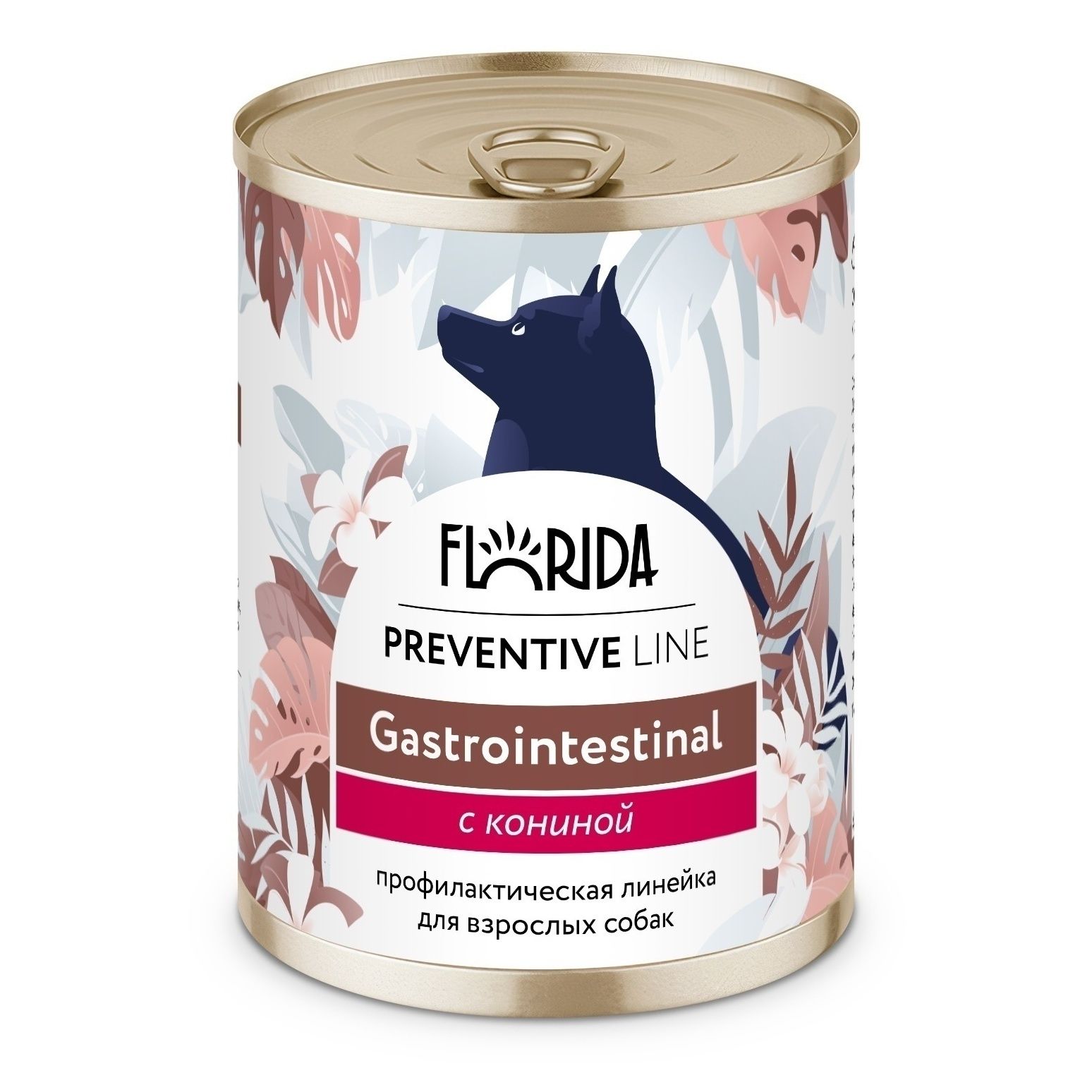 Влажный корм Florida Preventive Line Gastrointestinal с кониной для собак 340 г 518₽