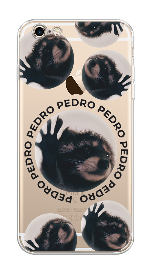 

Чехол на Apple iPhone 6 Plus/6S Plus "Pedro енот", Черный;бежевый;прозрачный, 10550-1