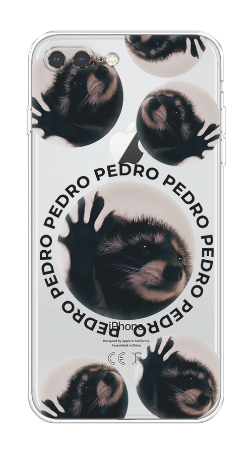 

Чехол на Apple iPhone 7 Plus/8 Plus "Pedro енот", Черный;бежевый;прозрачный, 10950-1