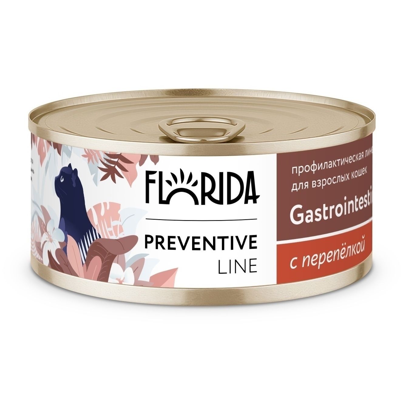 Влажный корм Florida Preventive Line Gastrointestinal перепелка для кошек 100 г