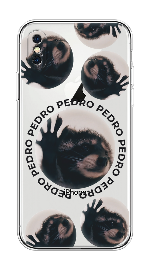 

Чехол на Apple iPhone XS Max "Pedro енот", Черный;бежевый;прозрачный, 11950-1