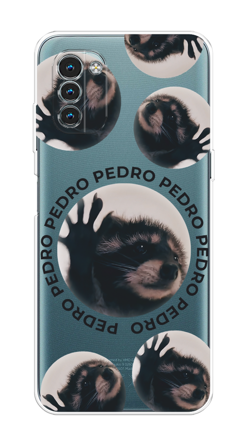 

Чехол на Nokia G11/G21 "Pedro енот", Черный;бежевый;прозрачный, 125050-1