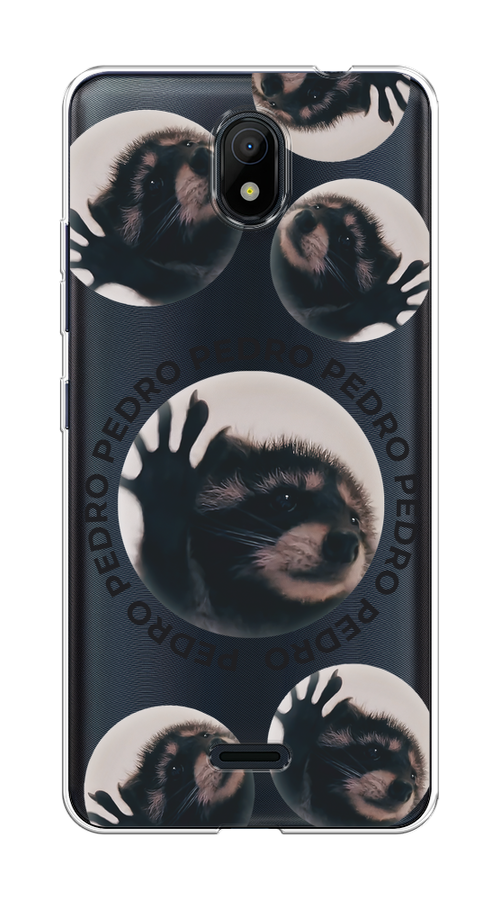 

Чехол на Nokia C100 "Pedro енот", Черный;бежевый;прозрачный, 125350-1
