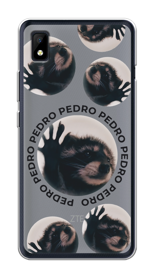

Чехол на ZTE Blade L210 "Pedro енот", Черный;бежевый;прозрачный, 134150-1