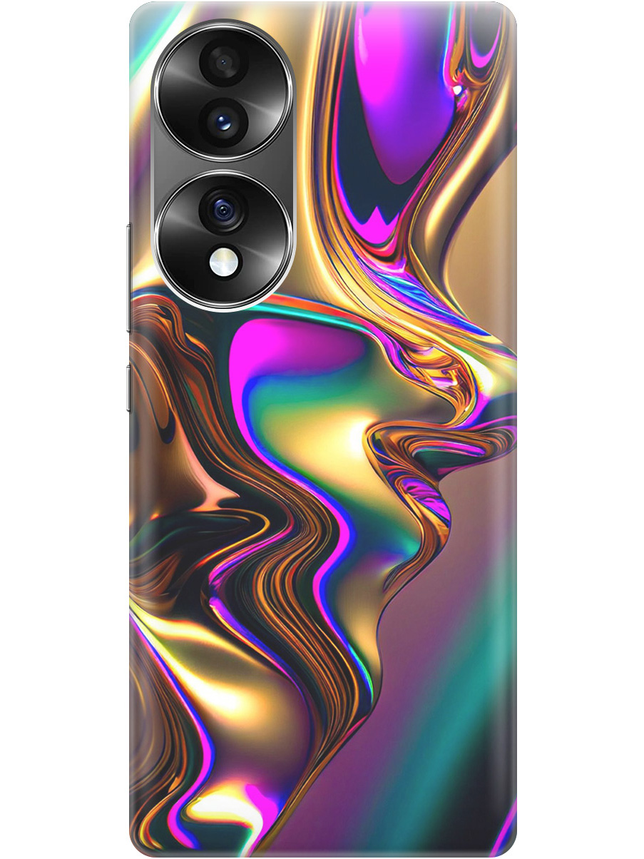 

Силиконовый чехол на Honor 70 с принтом "Золотистая абстракция", Прозрачный;золотистый;фиолетовый, 740189231