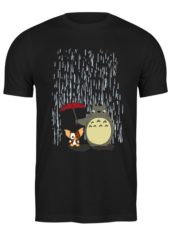 

Футболка женская Printio Мой сосед тоторо черная 3XL, Черный, Мой сосед тоторо