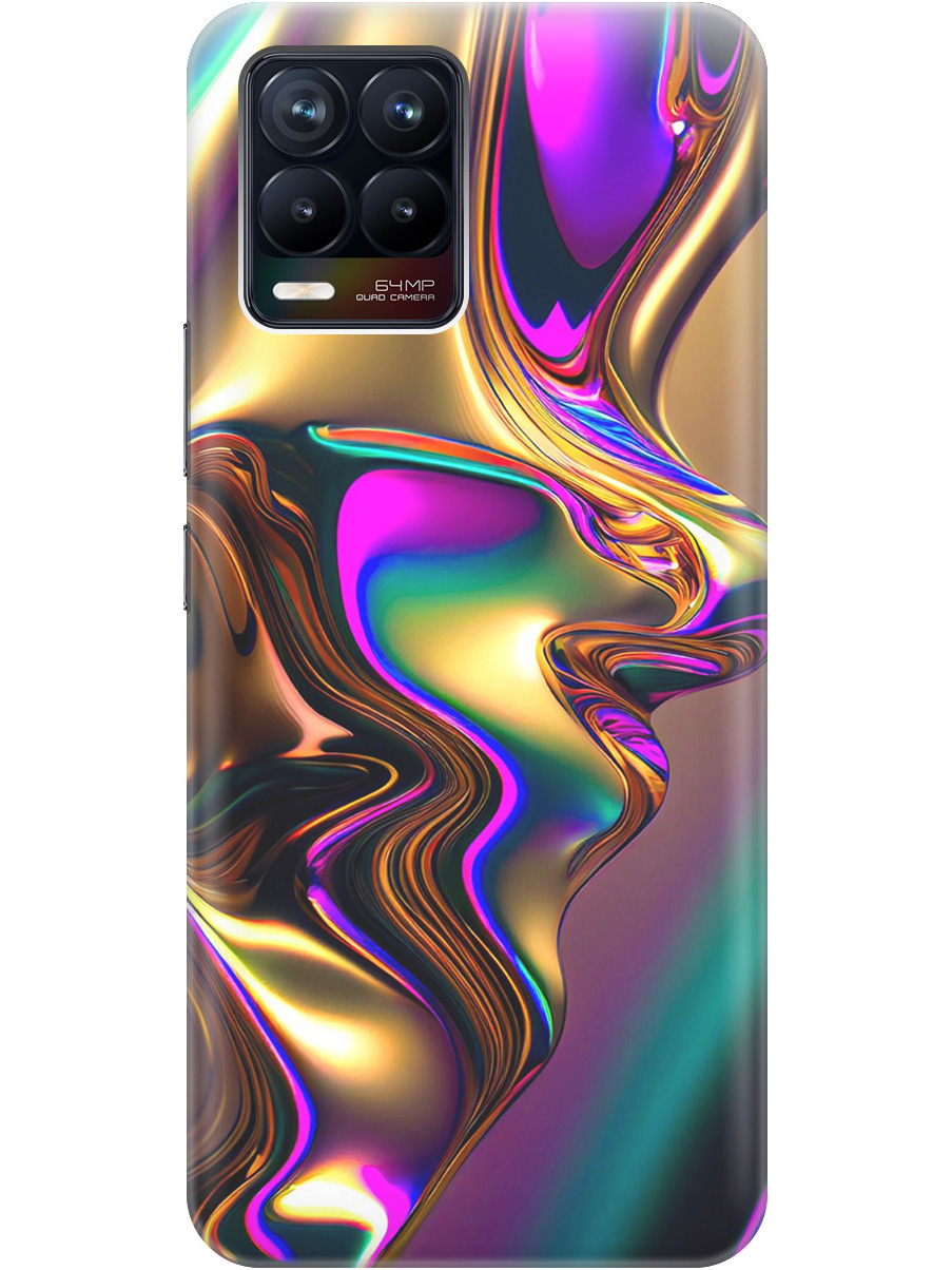 

Силиконовый чехол на Realme 8 / 8 Pro с принтом "Золотистая абстракция", Прозрачный;золотистый;фиолетовый, 732494031