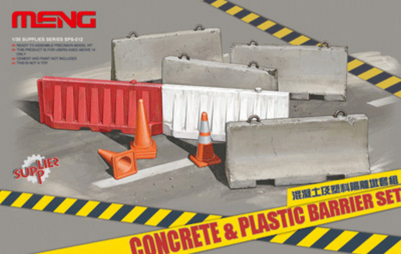 фото Сборные модели барьеры concrete и plastic barrier set sps-012, от meng model