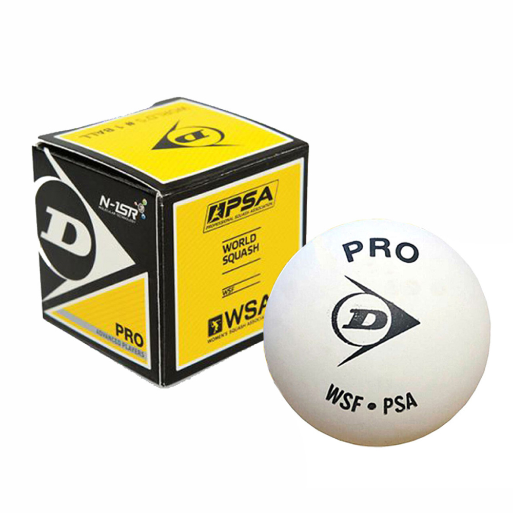 Мячи для сквоша Dunlop 2-Yellow Pro x1, White