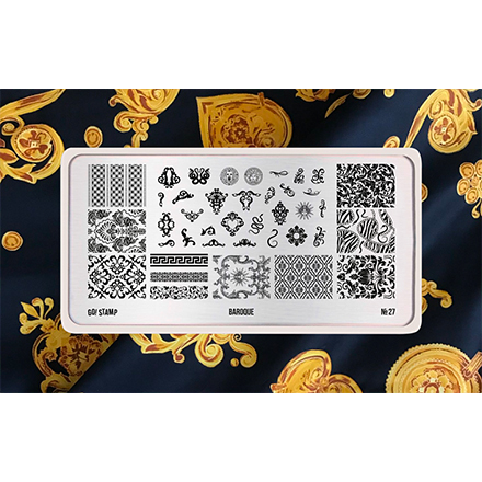 

Пластина для стемпинга Go!Stamp №27, Baroque, Серебристый