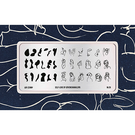 

Пластина для стемпинга Go!Stamp №28, Self-Love, Серебристый