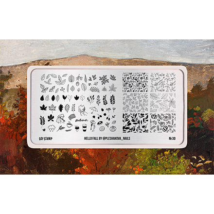 

Пластина для стемпинга Go!Stamp №30, Hello Fall