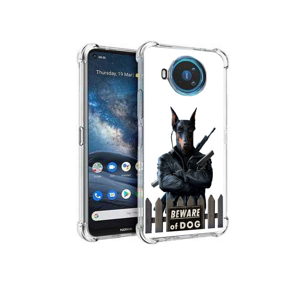 

Чехол MyPads Tocco для Nokia X100 доберман (PT227057.109.332), Прозрачный, Tocco