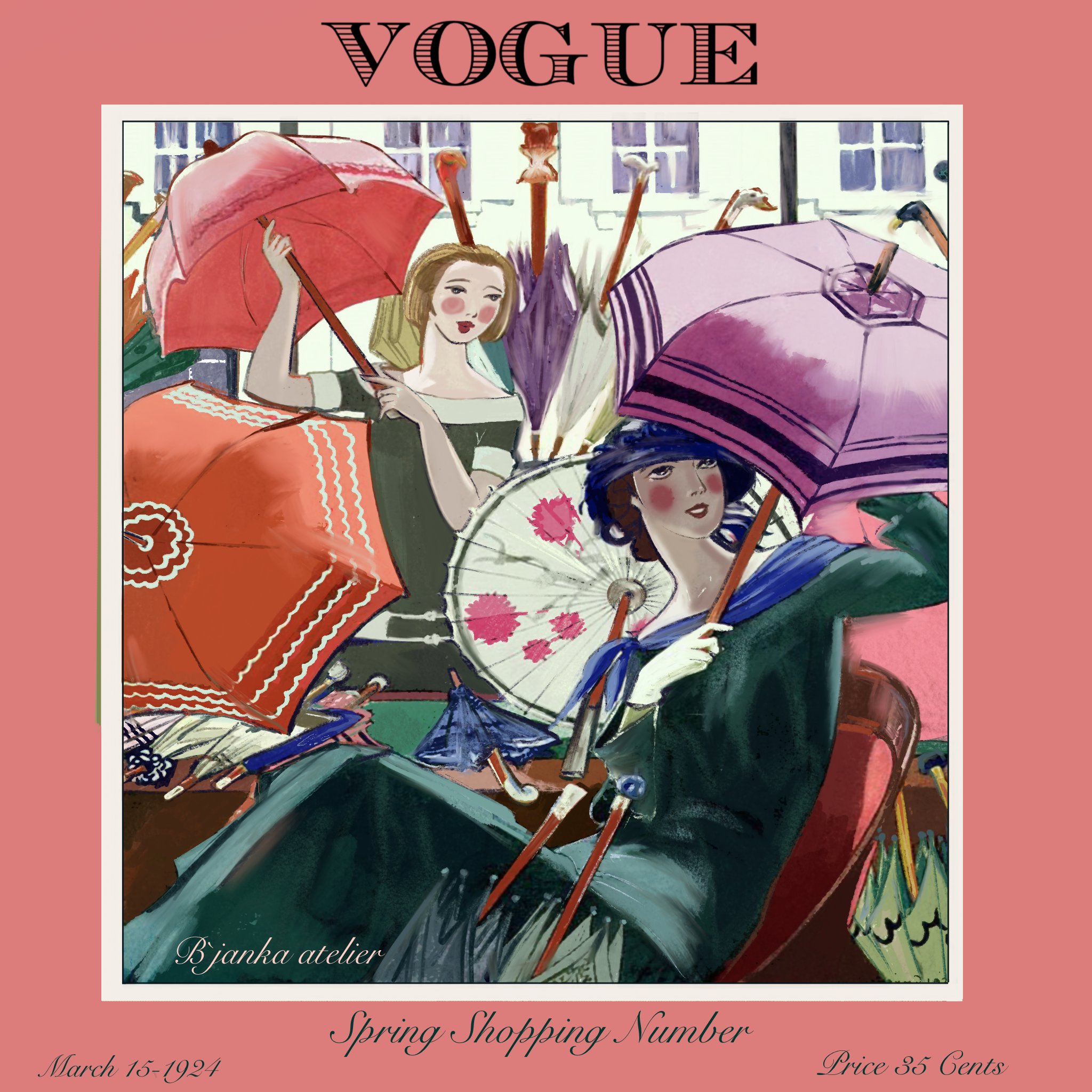 Платок женский Bjanka silk Vogue разноцветный, 50х50 см