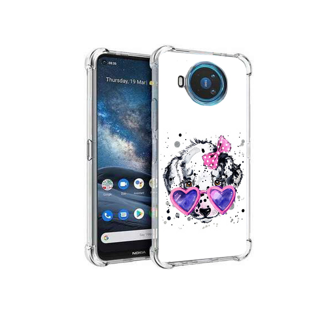 

Чехол MyPads Tocco для Nokia X100 долматинец в очках (PT227057.109.337), Прозрачный, Tocco
