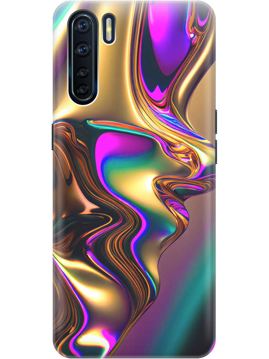 

Силиконовый чехол на OPPO A91 / Reno3 с принтом "Золотистая абстракция", Прозрачный;золотистый;фиолетовый, 726148831