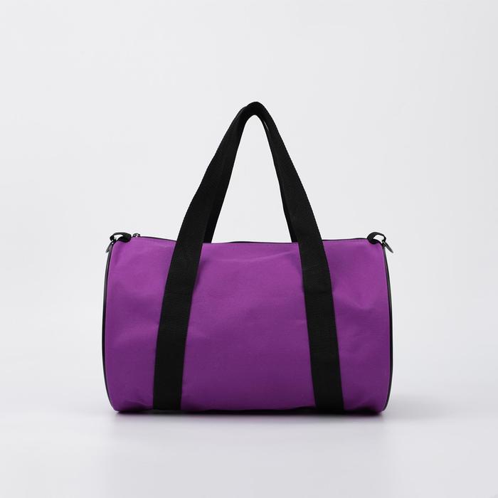 Спортивная сумка Luris отдел на молнии, без подклада, длинный ремень, фиолетовая