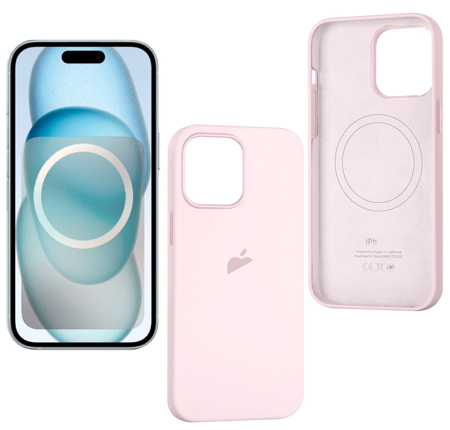 

Чехол для iPhone 15 Plus Silicon Case c LOGO Ligth Pink (IS970625), Розовый, Чехол для iPhone 15 Plus Silicon Case c LOGO Ligth Pink (IS970625)