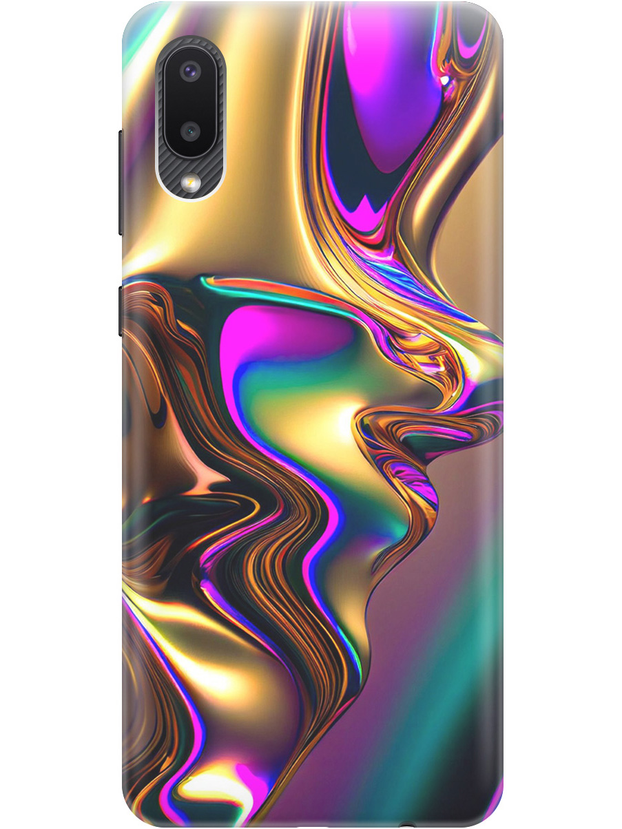 

Силиконовый чехол на Samsung Galaxy A02 с принтом "Золотистая абстракция", Прозрачный;золотистый;фиолетовый, 724352131