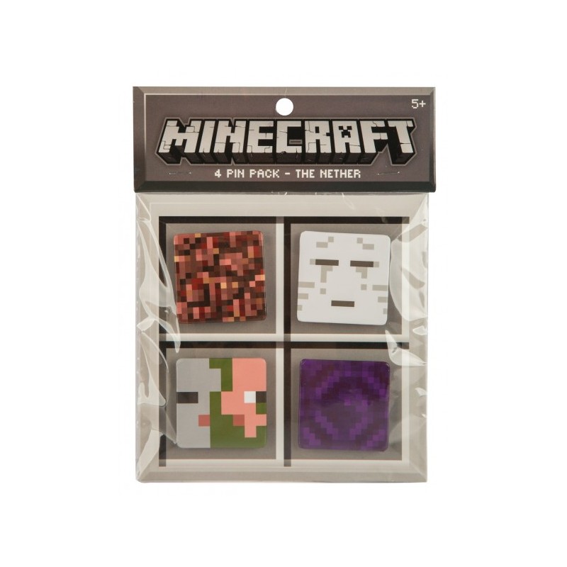

Набор значков Майнкрафт - Minecraft: Nether (4 шт)