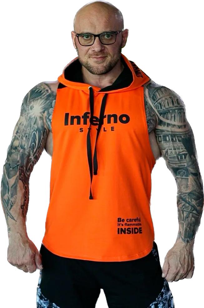 

Майка мужская INFERNO style М-005-000 оранжевая 3XL, Оранжевый, М-005-000