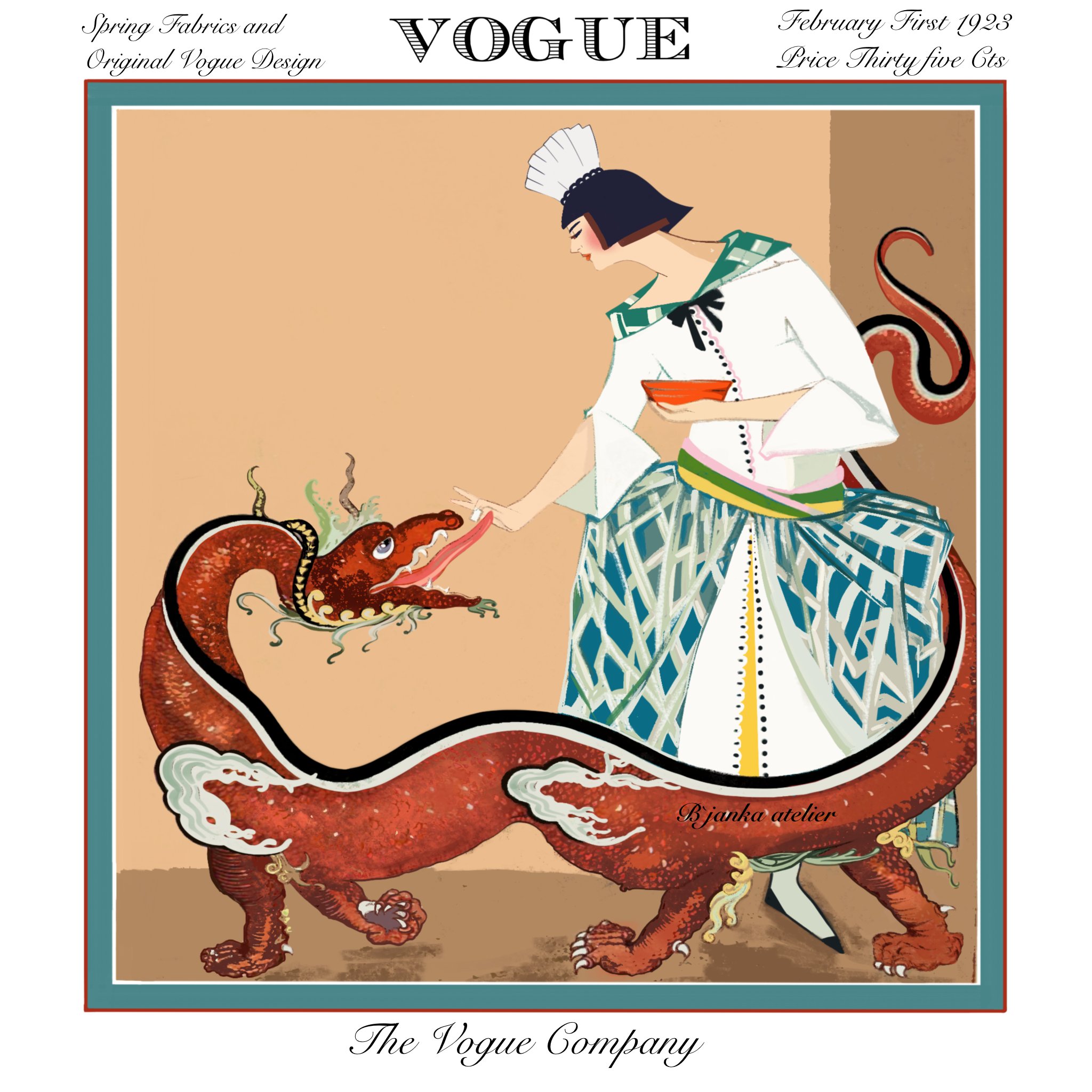 Платок женский Bjanka silk Vogue бежевый, 50х50 см