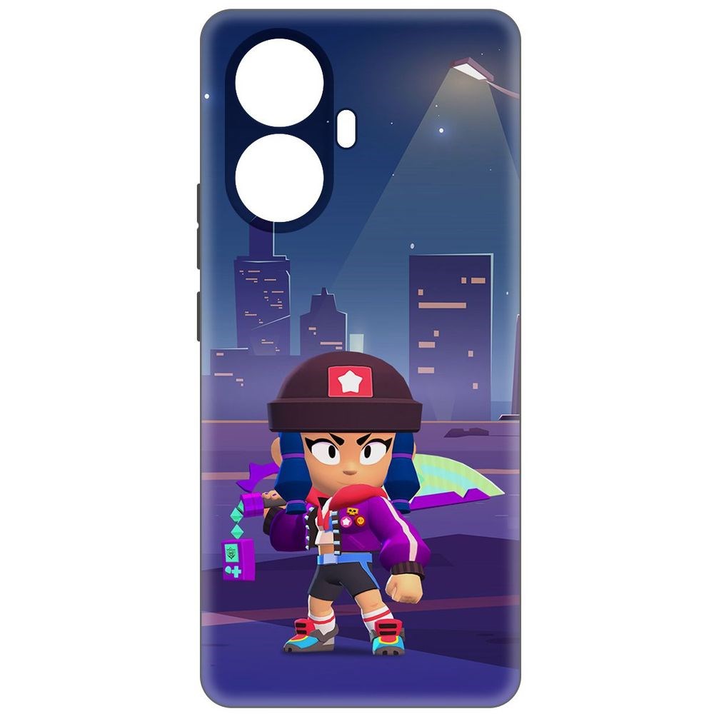 

Чехол-накладка Софт Brawl Stars - Героиня Биби для Realme 10 Pro+, Черный