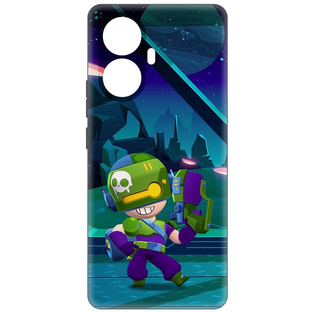 

Чехол-накладка Софт Brawl Stars - Контрабандистка Пенни для Realme 10 Pro+, Черный
