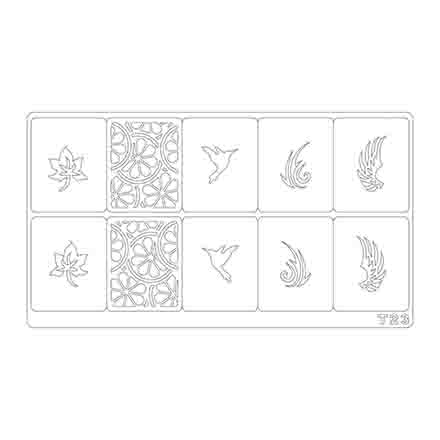 

Набор, Freedecor, Трафареты для аэрографии T23, 3 шт.