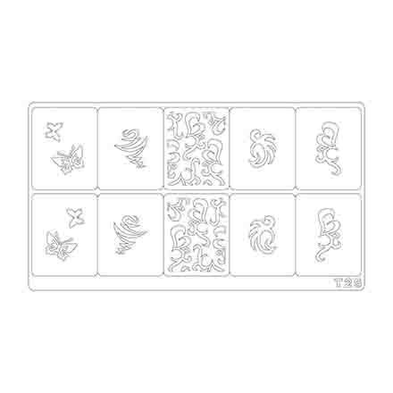 

Набор, Freedecor, Трафареты для аэрографии T25, 3 шт.