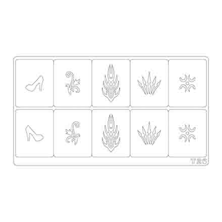 Набор, Freedecor, Трафареты для аэрографии T26, 3 шт.